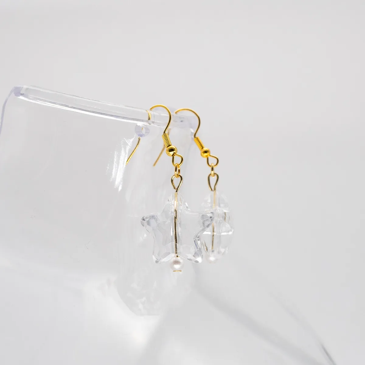 Clear Crystal Star Earrings